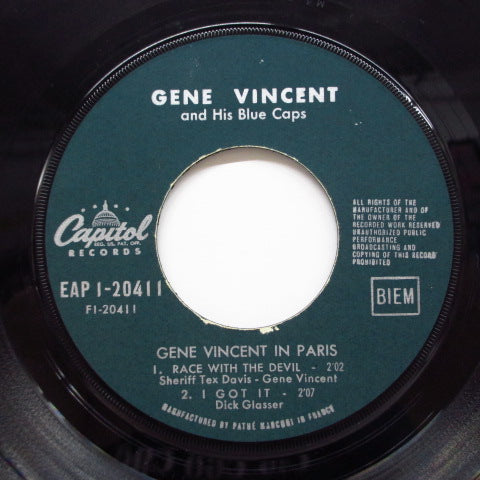 GENE VINCENT - In Paris (France Orig.EP/CFS)