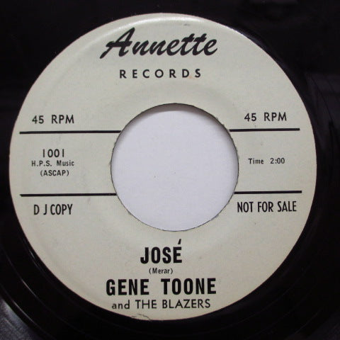 GENE TOONE & THE BLAZERS - You're My Baby / Jose (Promo)