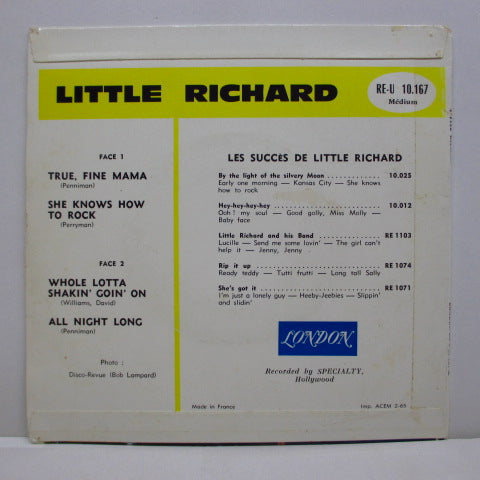 LITTLE RICHARD (リトル・リチャード) - True Fine Mama +3 (France Orig.7"EP/CFS)
