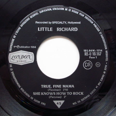 LITTLE RICHARD (リトル・リチャード) - True Fine Mama +3 (France Orig.7"EP/CFS)