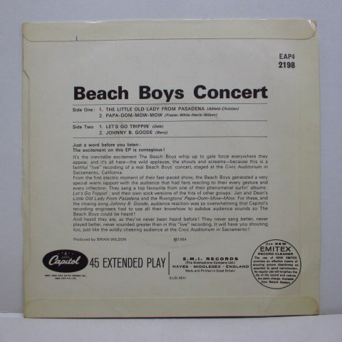 BEACH BOYS (ビーチ・ボーイズ ) - Beach Boys Concert (UK Orig.MONO EP)