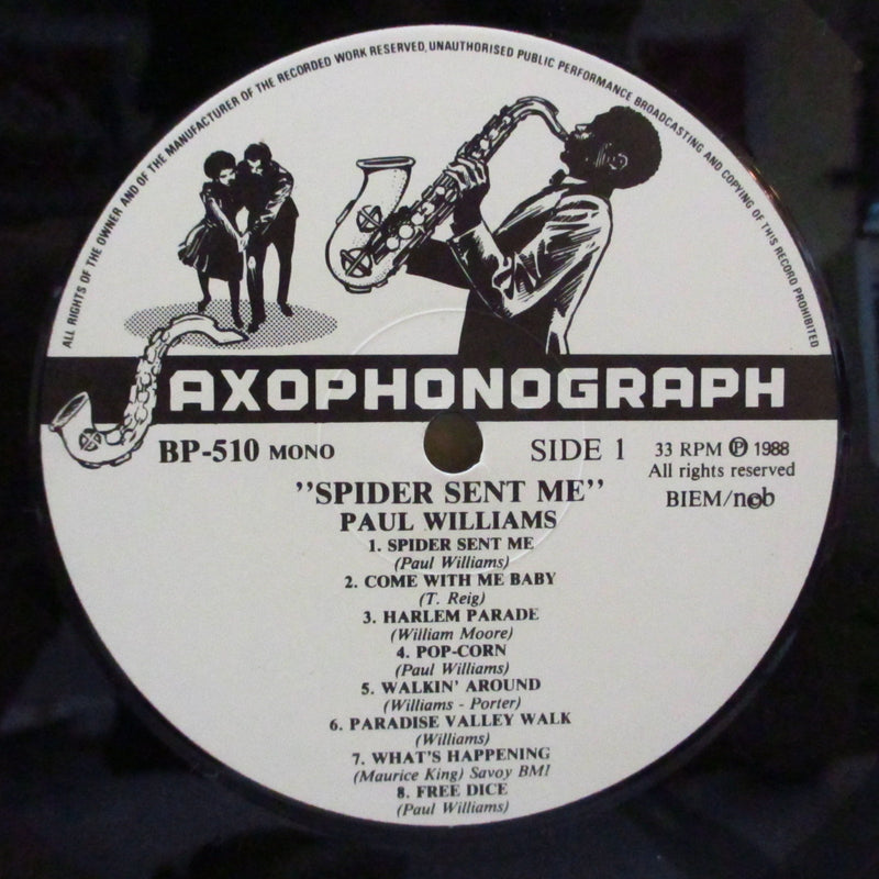 PAUL WILLIAMS & His Hucklebuckers (ポール・ウイリアムス)  - Spider Sent Me (Sweden Orig.Mono LP/GS)