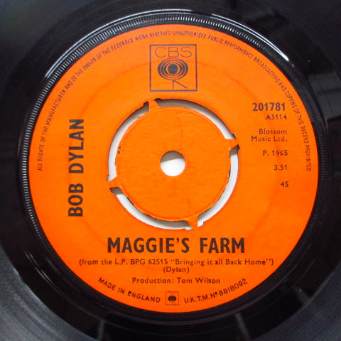 BOB DYLAN - Maggie's Farm (UK Orig.)
