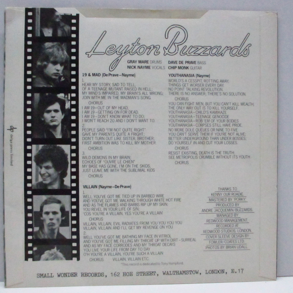 LEYTON BUZZARDS - 19 & Mad  (UK Orig.7")