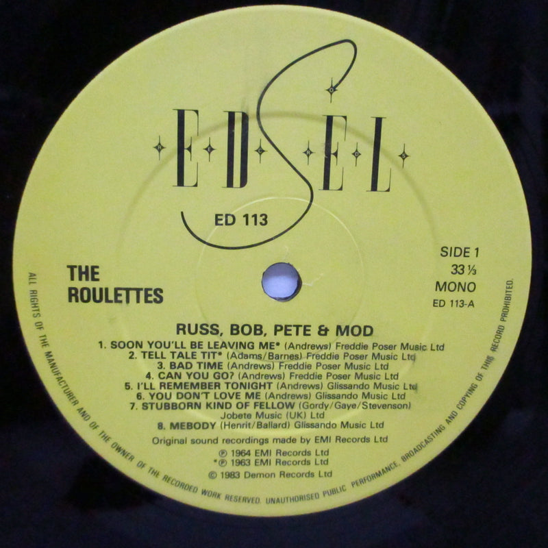 ROULETTES (ルーレッツ)  - Russ Bob Pete & Mod (UK オリジナル・モノラル LP+インサート)