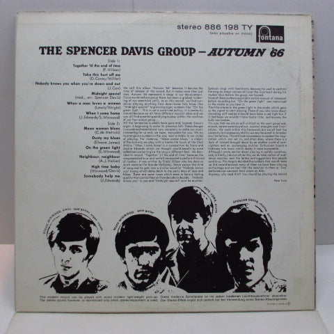 SPENCER DAVIS GROUP (スペンサー・デイヴィス・グループ)  - Autumn '66 (Dutch Orig.Stereo LP/Promo Sticker Label/CS)