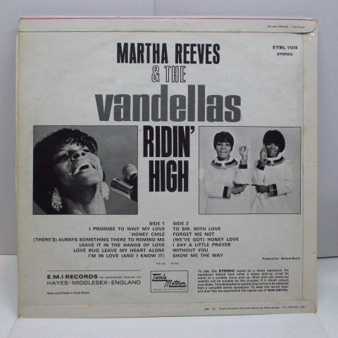MARTHA & THE VANDELLAS (マーサ＆ザ・ヴァンデラス)  - Ridin' High (UK Orig.Steero/CFS)