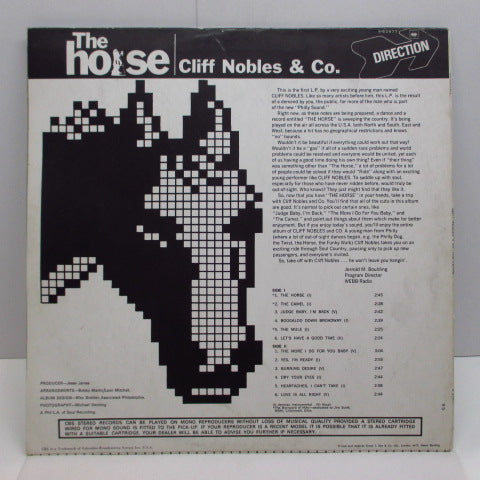 CLIFF NOBLES & Co. (クリフ・ノーブルズ)  - The Horse (UK Orig.Mono LP/CS)