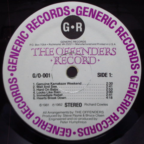 OFFENDERS, THE (ジ・オフェンダーズ) - Record (US Orig.LP)・・