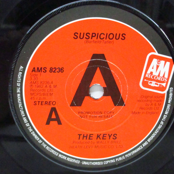 KEYS, THE (ザ ・キイズ)  - Suspicious (UK プロモ 7"+カンパニースリーブ)