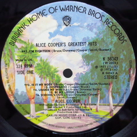 ALICE COOPER (アリス・クーパー)  - Greatest Hits (UK Orig.LP)