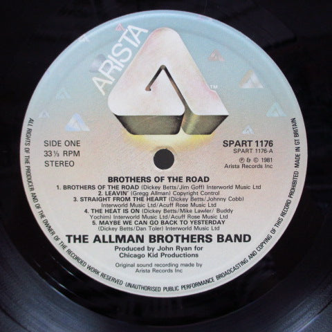 ALLMAN BROTHERS BAND (オールマン・ブラザーズ・バンド)  - Brothers Of The Road (UK Orig.LP)
