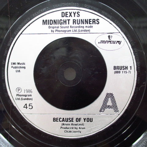 DEXYS MIDNIGHT RUNNERS (ディキシーズ・ミッドナイト・ランナーズ) - Because Of You (UK Orig.7")