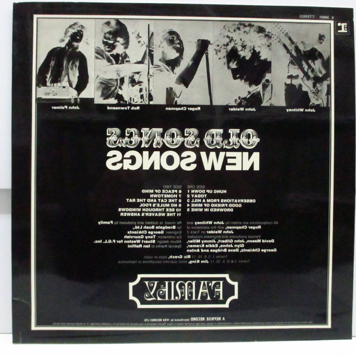 FAMILY - Old Songs, New Songs (UK 70's Re No W Logo Lbl,LP/CS)