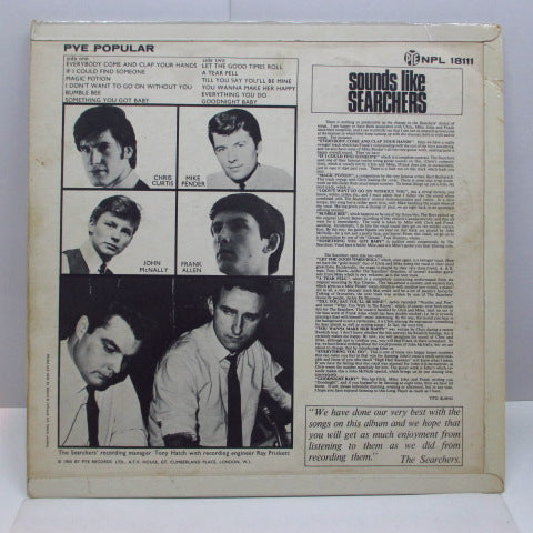 SEARCHERS (サーチャーズ) - Sounds Like Searchers (UK Orig.Mono LP/CFS)