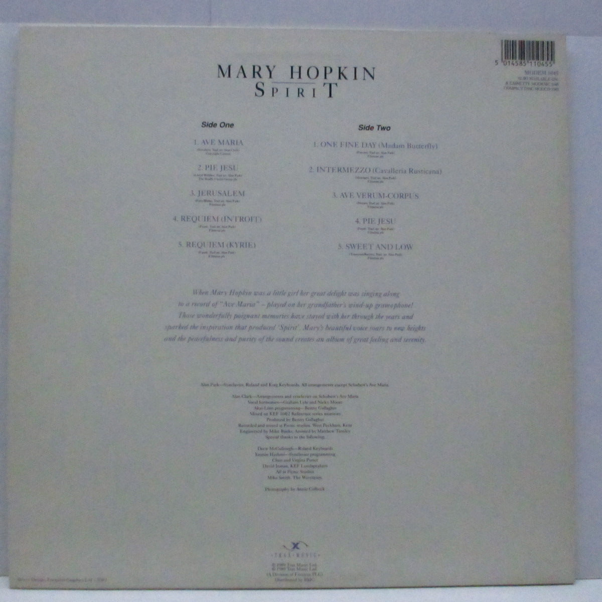 MARY HOPKIN (メリー・ホプキンス)  - Spirit (UK オリジナル LP)