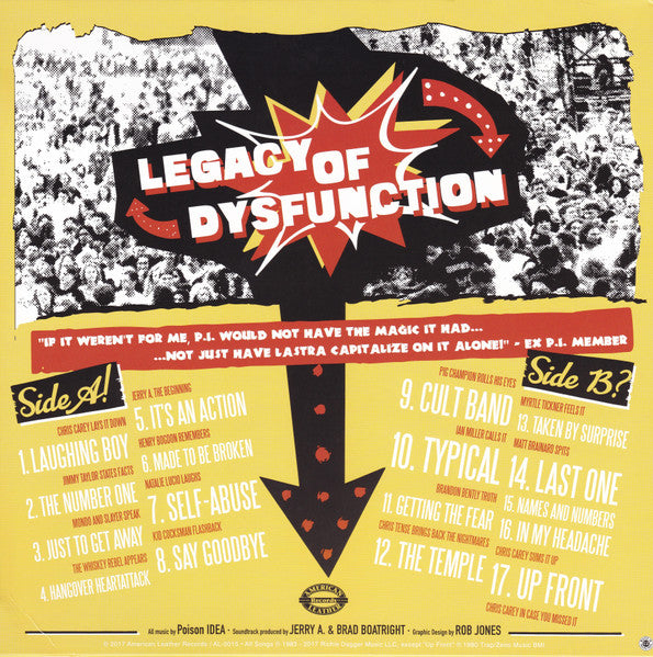POISON IDEA (ポイズン・アイデア)  - Legacy Of Dysfunction (US Limited LP 「廃盤 New」  )