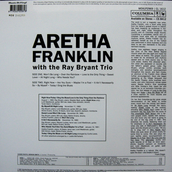 ARETHA FRANKLIN (アレサ・フランクリン)  - Aretha (EU 2000 Ltd.Numbered Reissue 180g Red Vinyl LP/New)