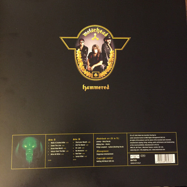 MOTORHEAD (モーターヘッド)  - Hammered (EU Ltd.Reissue LP/ New)