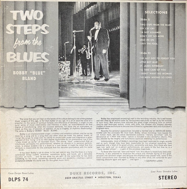 BOBBY BLAND (ボビー・ブランド)  - Two Steps From The Blues (US Ltd.Reissue LP/New)