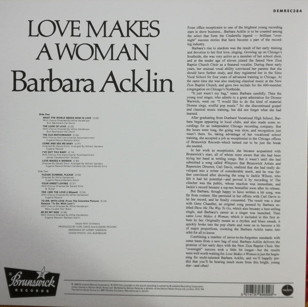 BARBARA ACKLIN (バーバラ・アクリン)  - Love Makes A Woman (UK Ltd.Reissue LP/New)