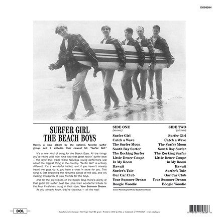 BEACH BOYS (ビーチ・ボーイズ)  - Surfer Girl (EU Ltd.Reissue 180g LP/New)
