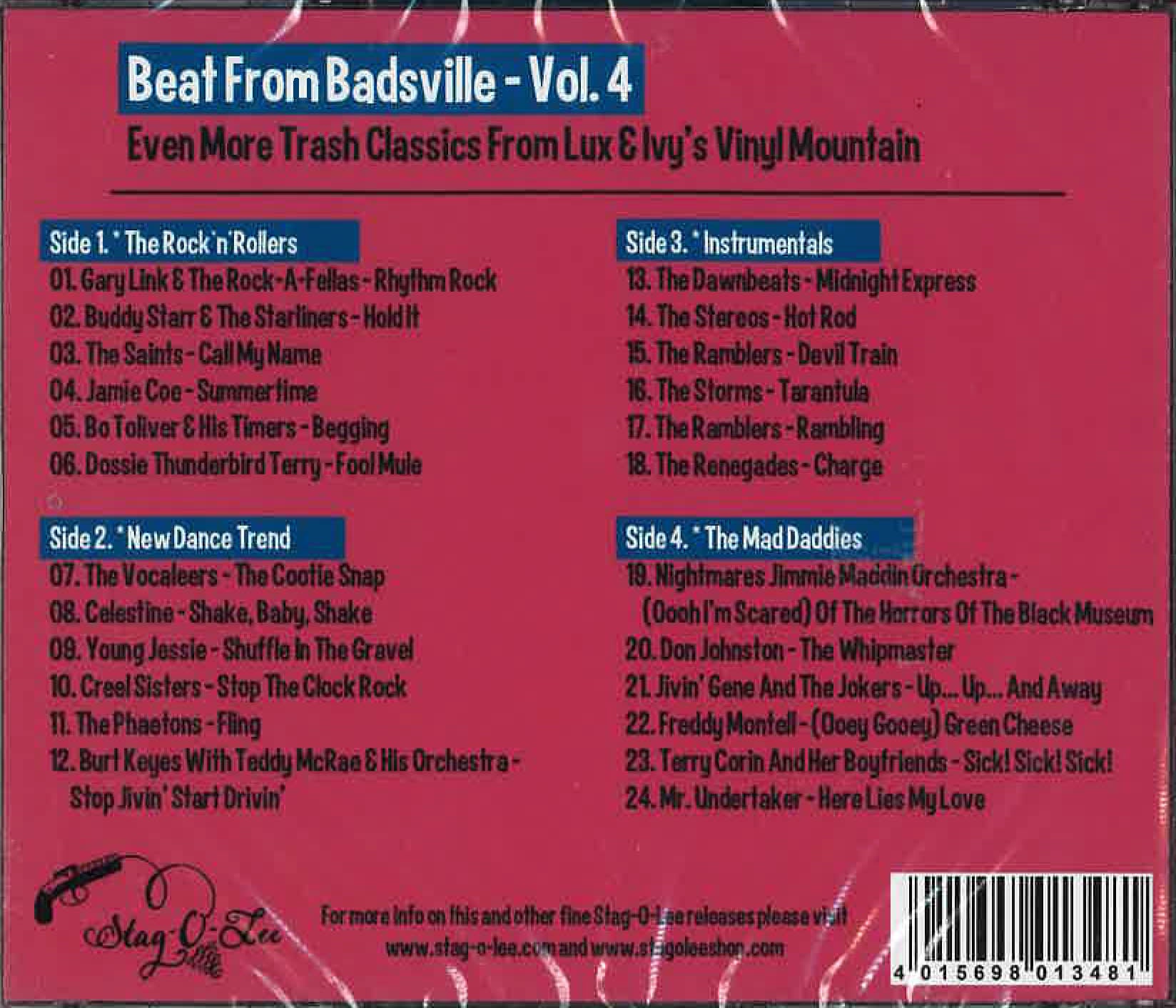 V.A. (クランプスのラックス&アイヴィー夫妻秘蔵レコード編集)  - Beat From Badsville Vol.4 (German CD/New)