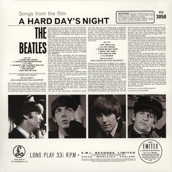 BEATLES (ビートルズ)  - A Hard Day's Night (EU 限定リマスター再発 180g ステレオ LP/New)