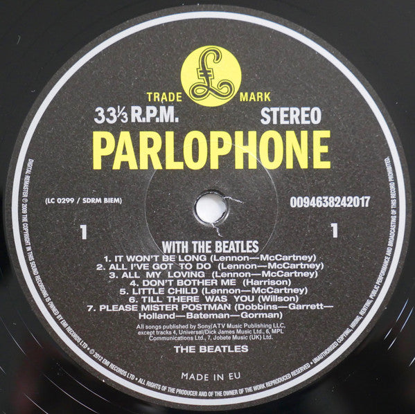 BEATLES (ビートルズ)  - With The Beatles (EU 限定復刻リマスター再発 180g ステレオ LP/New)