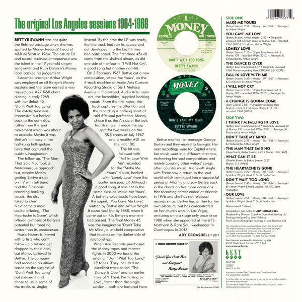 BETTYE SWANN (ベティ・スワン)  - The Money Masters (UK Ltd.Reissue LP/New)