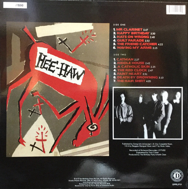 BIRTHDAY PARTY (BOYS NEXT DOOR) (バースデイ・パーティ（ボーイズ・ネクスト・ドア）)  - Hee-Haw (US 1,500枚限定150グラム重量レッドヴァイナル LP/New)