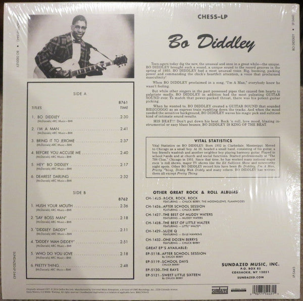 BO DIDDLEY (ボ・ディドリー)  - Bo Diddley [ 1st ] (US Sundazed 限定復刻再発180g モノラル LP/New)