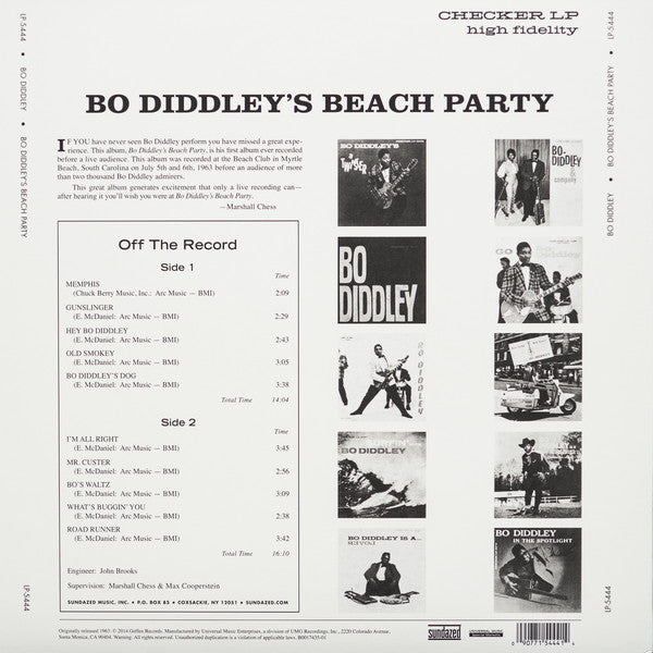 BO DIDDLEY (ボ・ディドリー)  - Beach Party～Recorded Live (US Ltd.Reissue LP/New)