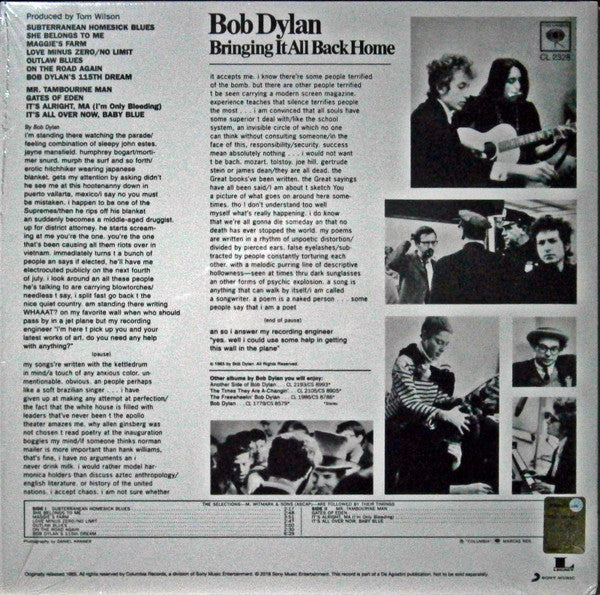 BOB DYLAN   (ボブ・ディラン)  - Bringing It All Back Home (Italy Ltd.Reissue 180g LP/New) 廉価再発！