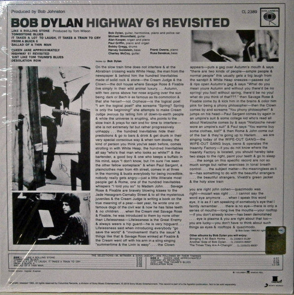 BOB DYLAN   (ボブ・ディラン)  - Highway 61 Revisited (Italy Ltd.Reissue 180g Mono LP+Book/New)