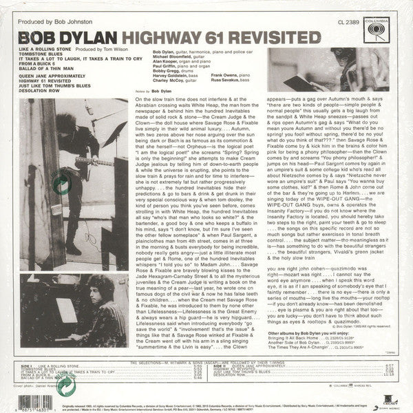 BOB DYLAN   (ボブ・ディラン)  - Highway 61 Revisited (EU 限定復刻再発180gモノラル LP/New)