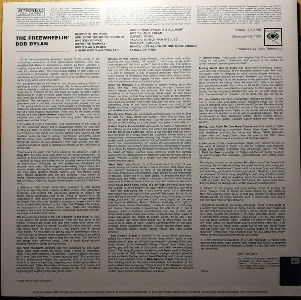 BOB DYLAN   (ボブ・ディラン)  - The Freewheelin' (Italy Ltd.Reissue 180g Stereo LP/New)