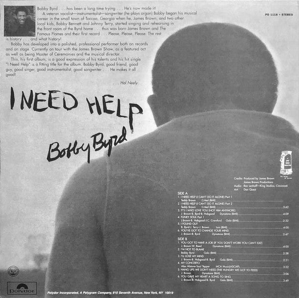 BOBBY BYRD (ボビー・バード)  - I Need Help : Live On Stage (US Ltd.Reissue LP/New)