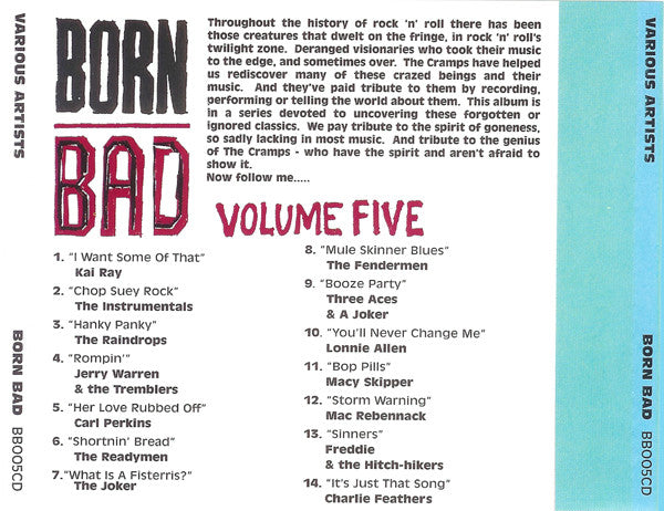 V.A. (クランプスのカヴァ原曲集) - Born Bad Vol.5 (EU 限定再発 CD/New)
