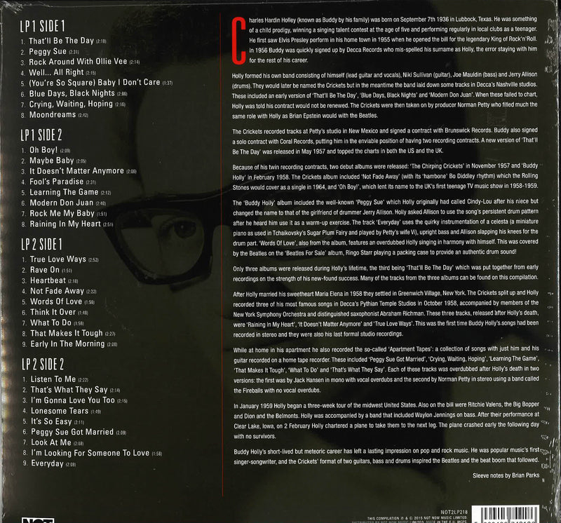 BUDDY HOLLY (バディ・ホリー)  - The Very Best Of Buddy Holly And the Crickets (EU Limited 180g 2xLP/New)