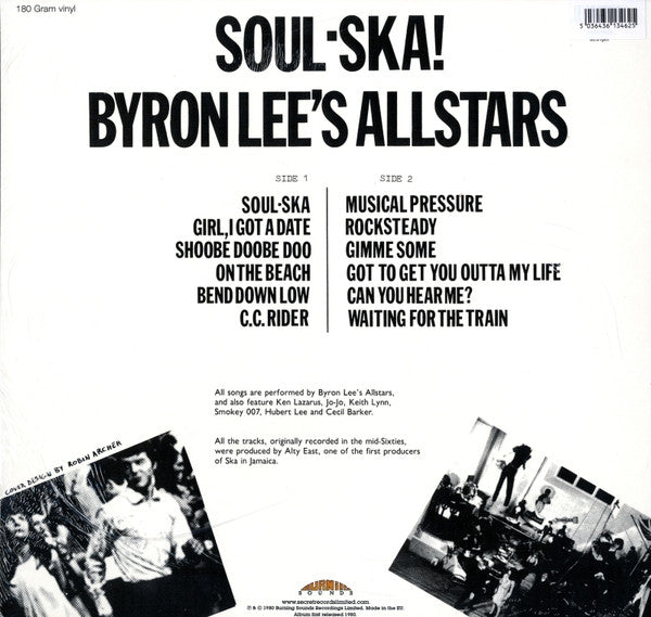 BYRON LEE'S ALLSTARS (バイロン・リーズ ・オールスターズ)  - Soul-Ska! (UK Ltd.Reissue 180g Red Vinyl LP/New)