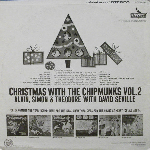 CHIPMUNKS (チップマンクス)  - Christmas With The Chipmunks Vol. 2 (US Ltd.Re White VInyl LP/New)