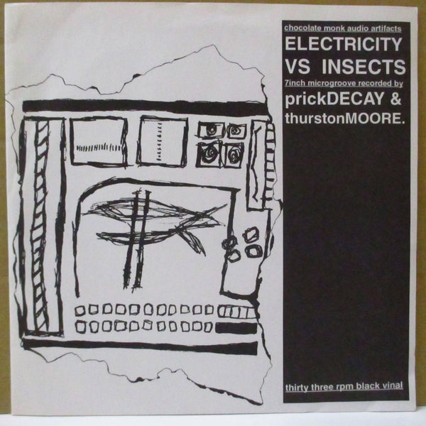 THURSTON MOORE & PRICK DECAY (サーストン・ムーア & プリック・ディケイ)  - Electricity Vs Insects (UK Limited 7"-EP/廃盤 NEW)