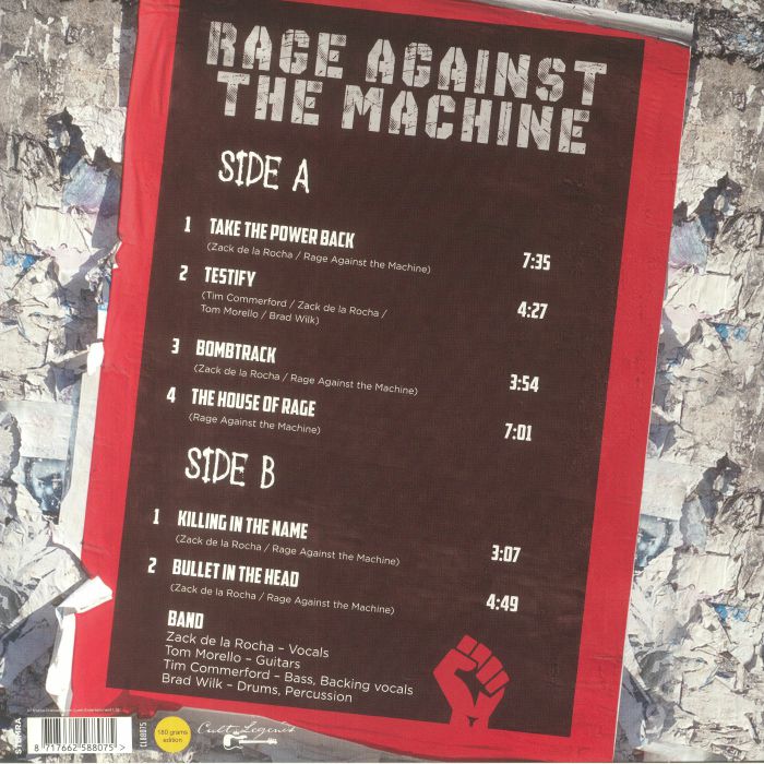 RAGE AGAINST THE MACHINE (レイジ・アゲインスト・ザ・マシーン)  - Live & Loud '93 (EU 限定180グラム重量 LP/NEW)