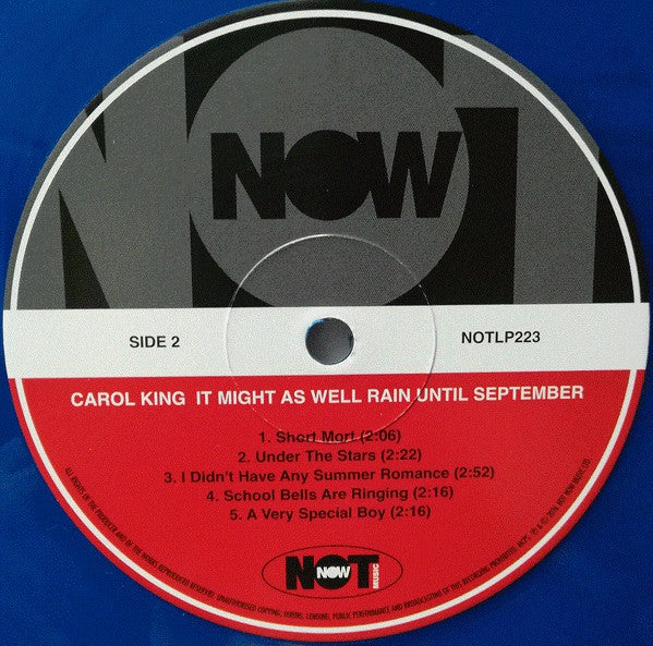 CAROLE KING (キャロル・キング)  - It Might As Well Rain Until September (EU Limited 180g Blue Vinyl LP/New)