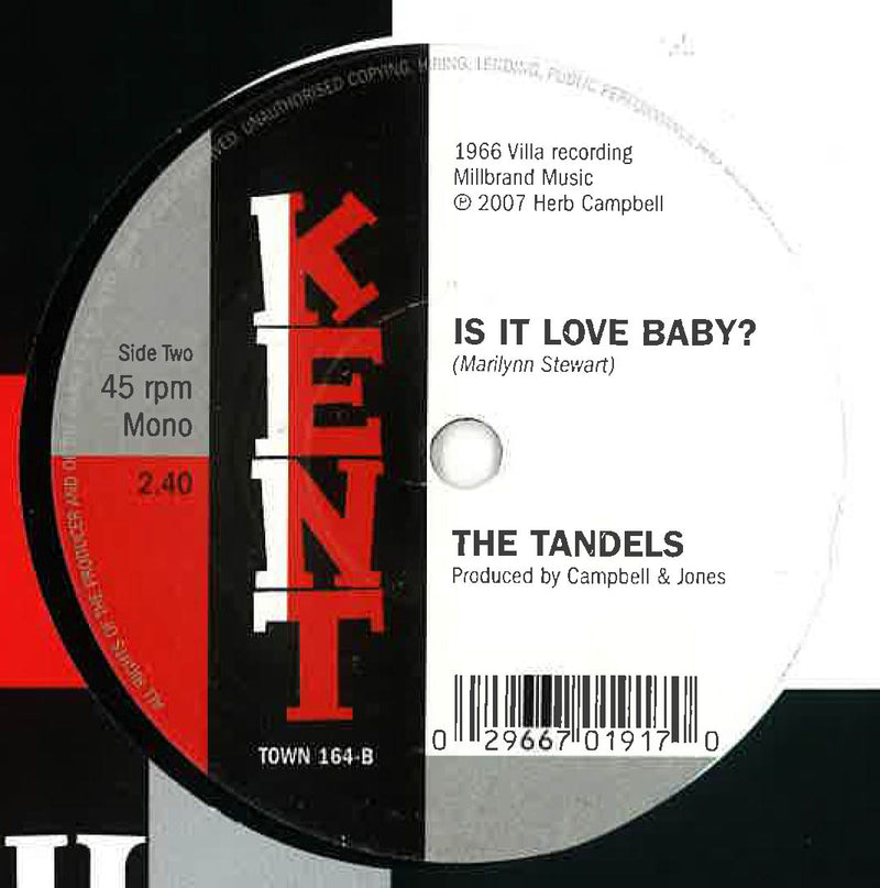 CHECKERBOARD SQUARES  / The TANDELS  (チェッカーボード・スクエアズ / タンデルズ)  - Double Cookin' / Is It Love Baby (UK Ltd.Reissue 7"+CS/New）