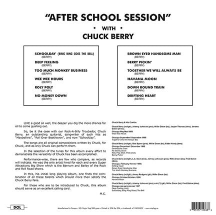 CHUCK BERRY (チャック・ベリー)  - After School Session (EU Ltd.Reissue 180g LP/廃盤 New)