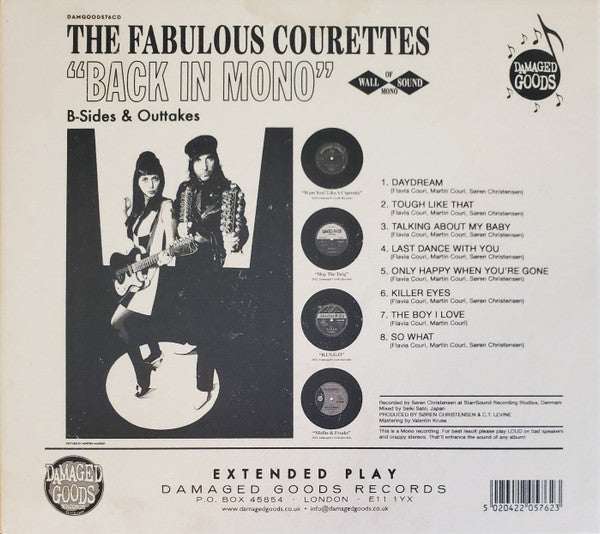 COURETTES (クーレッツ [ コーレッツ] )  - Back In Mono [B-Sides & Outtakes]  (UK Limited Mono CD/New)
