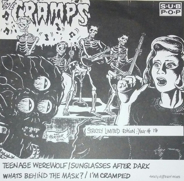 CRAMPS (クランプス)  - Teenage Werewolf +3 (EU Unofficial Blue VInyl 7”)