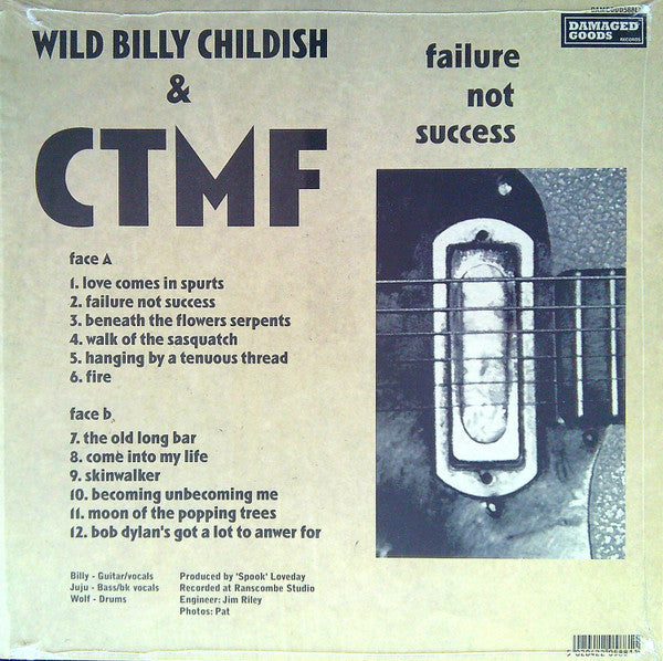 WILD BILLY CHILDISH & CTMF (ワイルド・ビリー・チャイルディッシュ)  - Failure No Success (UK 限定リリース LP/NEW)